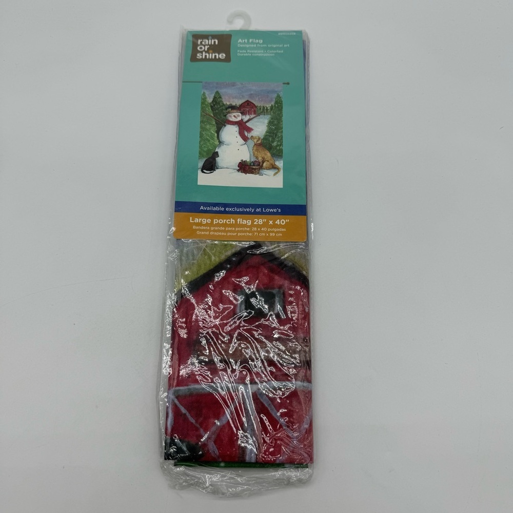 Rain or Shine Art Flag Snowman 28X40 Holiday Winter
